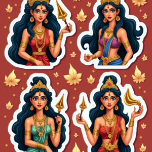 Indian Gods - Religious - Stickers Sheet v32